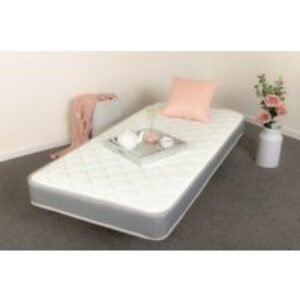 Kids Grey Core-Sprung Memory Foam Mattress | Wowcher