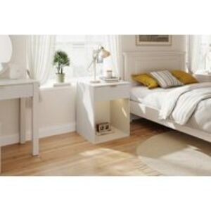 Set of 2 Bedside Tables with Charging Station & RGB Light Strip | Wowcher