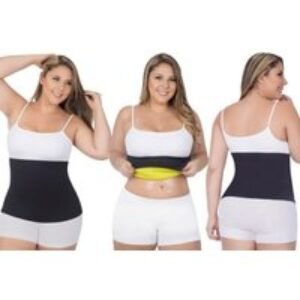Unisex Black Plus Size Breathable Waist Trainer - Stretch Shaping Belt for Waist & Core Support (XL-XXXL) | Wowcher
