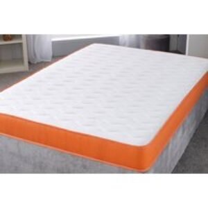 Bonnell Spring Memory Foam Mattress - Orange Quilted Border! | Wowcher