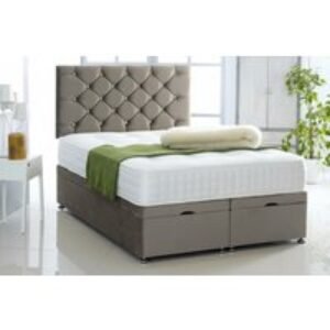 Chesterfield Ottoman Storage Bed with Lift-Up Mechanism & Headboard | Wowcher