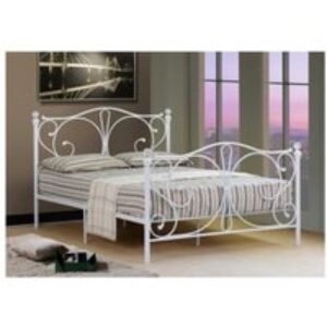 Olivia Elegant Bed Frame - Sturdy Metal Base with Crystal Finials | Wowcher