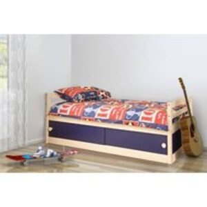 Kids Storage Bed with Sliding Doors - Solid Pine