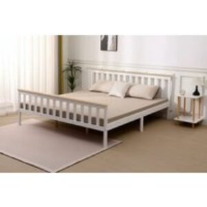 Elegant Modern Shaker Wooden Bed Frame & Sturdy Base | Wowcher