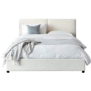 Lena Bouclé All-In-One Bed with Orthopaedic Mattress - Cream