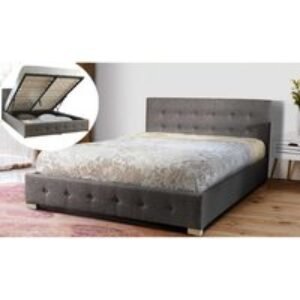 Elegant Fabric Nicola Ottoman Bed Frame - Modern Sturdy Storage Base | Wowcher