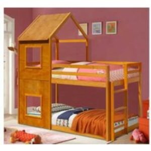 Elegant House Bunk Bed Frame - Sturdy Base & Modern Design | Wowcher