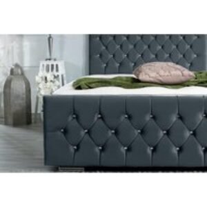 Belle Upholstered Bed Frame with Mattress - Optional Ottoman
