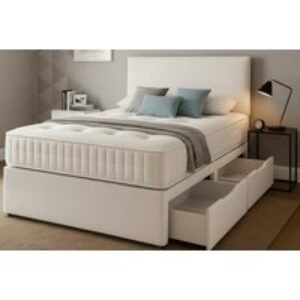 Oxford Divan Bed Set with Headboard & Custom Storage Options - 6 Sizes | Wowcher