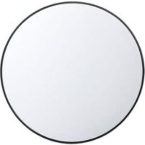 Round Metal Wall Mirror with Float Glass - 5 Sizes & 2 Colours | Wowcher