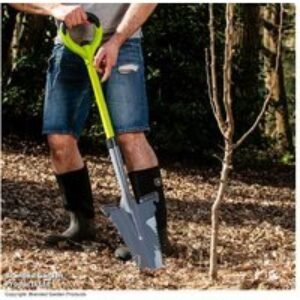 ROOTRAZR Heavy-Duty Multi-Purpose Shovel - Carbon Steel Garden Spade & Root Cutter