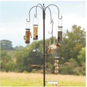 Weather-Resistant Bird Feeding Station with 4 Feeders - Attract Songbirds & Garden Wildlife | Wowcher