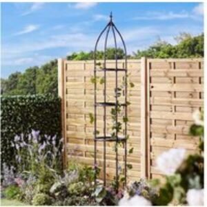 1.7M Weather-Resistant Metal Garden Obelisk - Outdoor Decor & Plant Support Frame | Wowcher