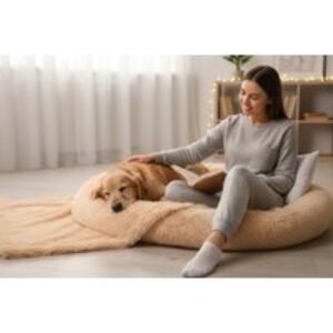 Ultra-Comfort Human Dog Bed with Pillow