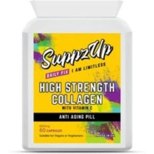 High Strength Collagen & Vitamin C Supplements - 1 Month Supply for Skin