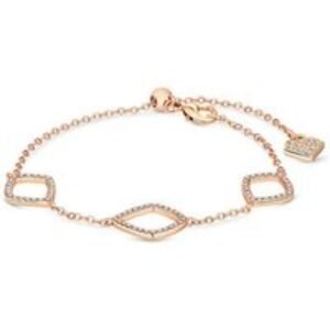 Rose Gold Plated Infinity Crystal Bracelet - Triple Pendant