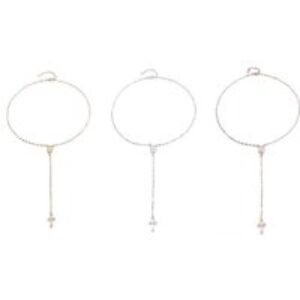 3PCS Cross Madonna Necklace Set for Women - Minimalist Gold