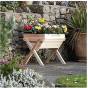 Medium Wooden Garden Planter - Durable Outdoor Flower & Herb Bed | Wowcher