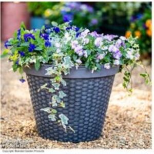 Large Wicker-Style Planter for Indoor & Outdoor Plants (40cm) | Wowcher