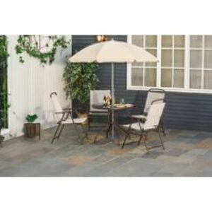 Outsunny 6-Piece Garden Furniture Set with Table