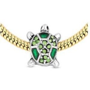 Gold Plated Crystal Charm Bracelet - Carnival Style by Diamond Style London | Wowcher