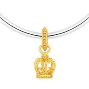 Diamond Style London Mixed Metal Charm Bracelet - Gold Crown