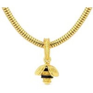 Gold Plated Bee Charm Bracelet - Nature