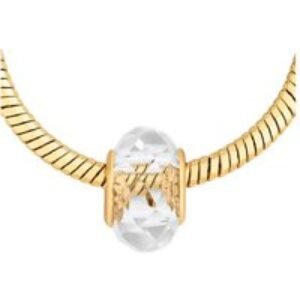 Gold Snake Chain Charm Bracelet - Adjustable