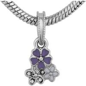 Diamond Style London Treasure Bracelet in Blush Pink Crystal & Silver-Tone