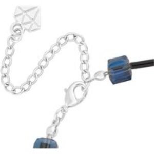 Adjustable Black Crystal Cube Bracelet - Modern Geometric Style