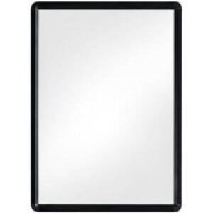 Rectangular Punch‑Free Bathroom Mirror - Black | Wowcher