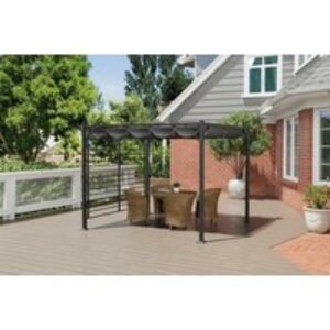 10 x 9FT Outdoor Pergola with Canopy | Wowcher