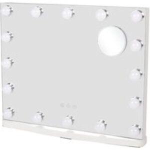 Rectangle Hollywood LED Vanity Mirror with 16 Bulbs | Wowcher