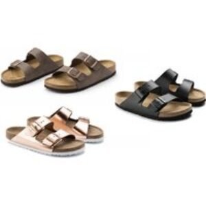 Unisex Black Unisex Birkenstock  PU Leather Sandals