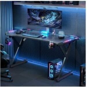 EcoFurnix 100cm LED Gaming Desk with Mouse Pad