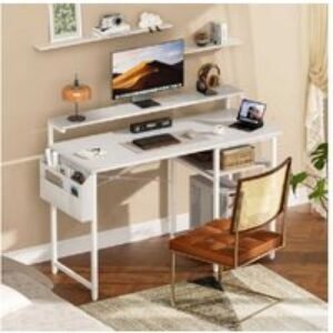 EcoFurnix 120cm Gaming Desk with LED Lights