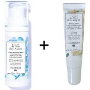 Lilaroze Paris Hydrating Pack Fluid & Lip Balm with Hyaluronic Acid and Alpine Flower - Anti-Ageing