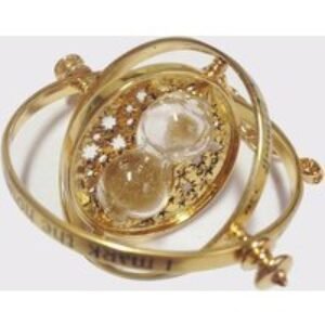 Gold-Coloured Magic Hourglass Pendant Necklace - Spinning Sand Jewellery