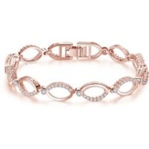 Rose Gold Crystal Multi-Link Bracelet - Gift-Ready