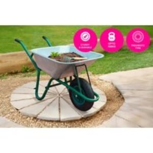 Heavy-Duty Garden Wheelbarrow - Galvanised Steel Frame