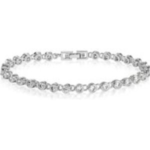 Elegant Crystal Tennis Bracelet with Fine-Cut Crystals | Wowcher