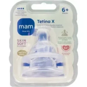 MAM SkinSoft Teat For Thick Liquids +6 Months 2 Units