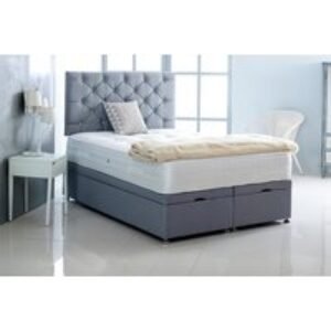 Linen Ottoman Storage Bed with Memory Foam Mattress | Wowcher