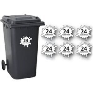 Personalised Bin Stickers Set - 6 Durable