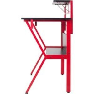 Contemporary 1 or 2-Tier MDF & Steel TV Stand Desk - Space-Saving Storage