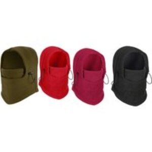 Unisex Black 2-Pack Thermal Fleece Hooded Neck Warmer - Unisex