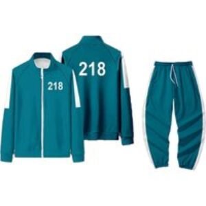 Unisex Black Squid Game- Lightweight Tracksuit Set - Breathable Summer Athleisure for All Genders | Wowcher