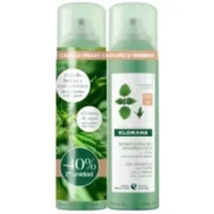 Klorane Purifying Dry Shampoo Nettle Dark Hair 2x150ml