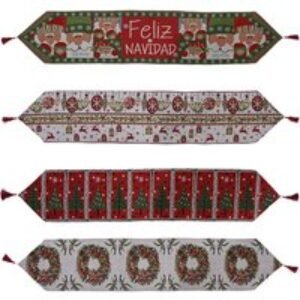 Festive Christmas Table Runner Decoration - Colourful