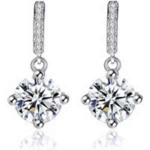 Crystal Drop Earrings - Fine-Cut Zirconia